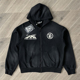 Studios Sports Zip Hellstar Hoodie大logo洗水纯棉拉链卫衣