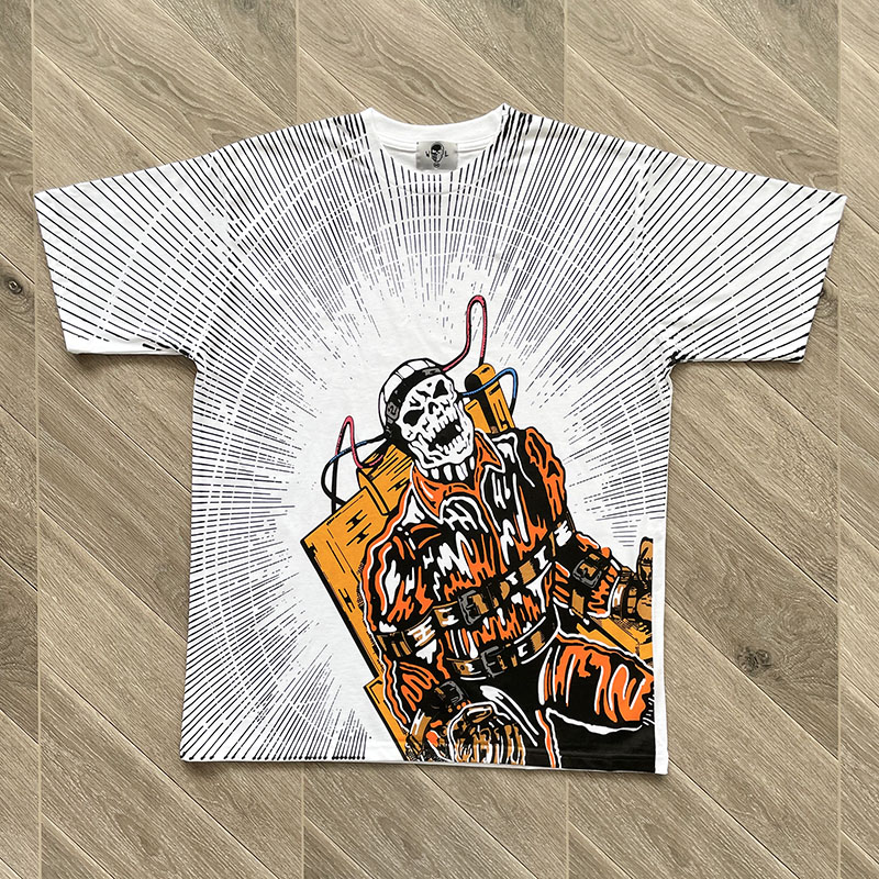 WL短袖青春流行男女机械骷髅