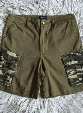 Vertabrae Verty Shorts 迷彩大口袋拼色多口袋短裤