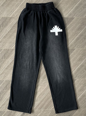 Vertabrae Spotted Pants 立体logo闪片洗水男女直筒运动休闲长裤
