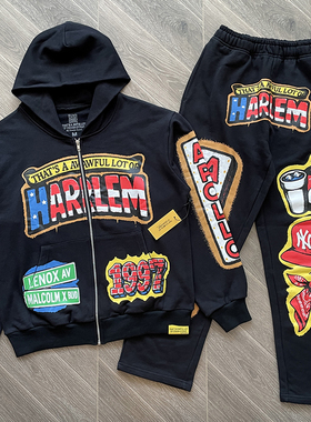 That's A Awful Lot of Cough Syrup复古街头休闲卫衣长裤套装