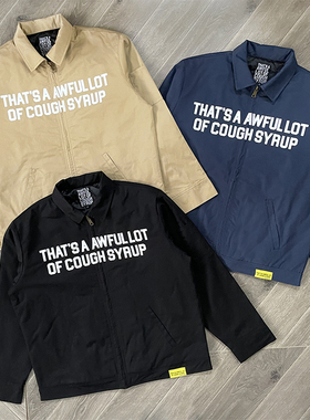 That's A Awful Lot of Cough Syrup字母印花休闲夹克外套