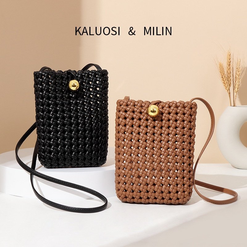 2026外单欧美竖款手机小方包时尚手工编织包包百搭复古简约单肩斜,箱包皮具/热销女包/男包,手机包,淘宝优惠券,粉丝福利购,淘宝优惠卷