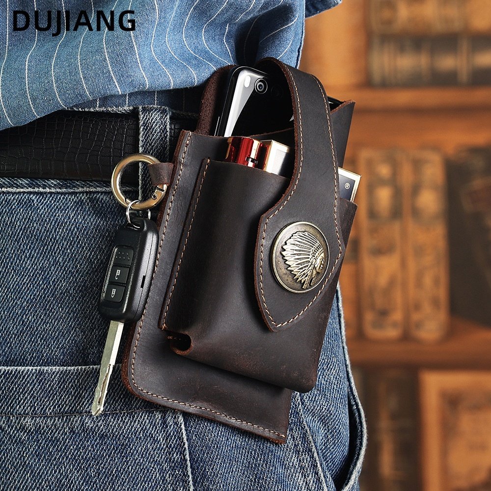 2025秋冬腰包跨境疯马皮手机包男包复古男士腰包运动战术真皮,箱包皮具/热销女包/男包,男士包袋,淘宝优惠券,粉丝福利购,淘宝优惠卷