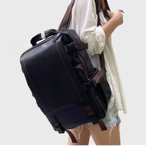 2026新款跨境真皮男女通用双肩包感休闲户外防盗旅行背包书包