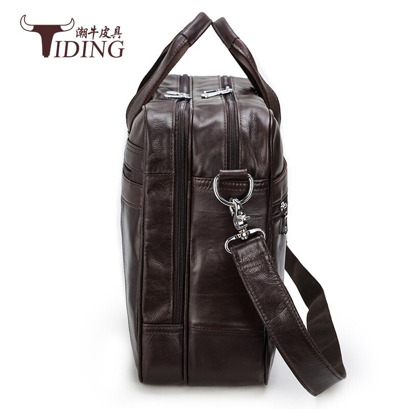 2026春夏潮牛新款商务男士真皮手提包公文包油皮舒适质感真皮男包