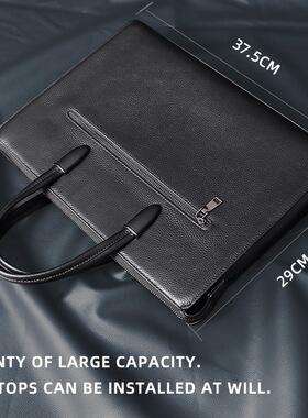 yuqixuanfingerprint anti - theft  leather briefcase 指纹