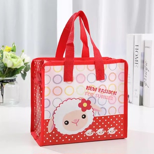 拉链防水环保袋袋子无纺布手提袋卡通收纳袋覆膜可爱礼品袋购物袋