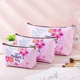 网红PU防水化妆包多功能护肤品彩妆收纳袋简约便携外出洗漱手拿包