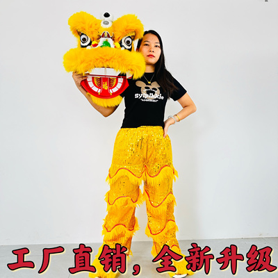 不可眨眼儿童醒狮裤羊毛舞狮裤子全套表演小孩幼儿园演出服舞狮裤