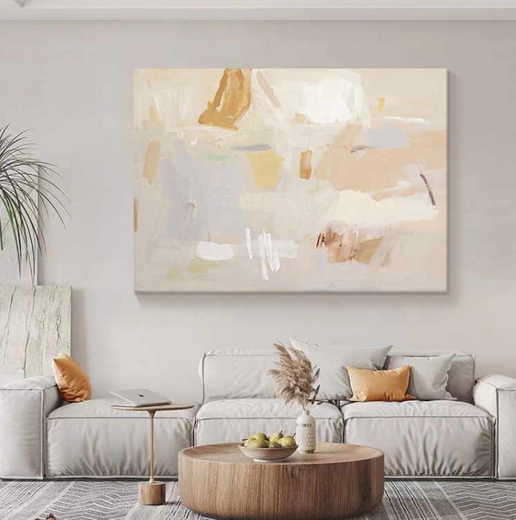 mhd手绘油画沙发美式装饰画现代简约客厅挂画卧室玄关抽象入户画