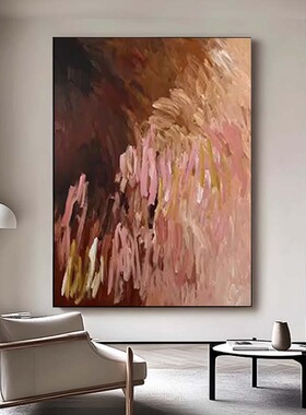 MHD手绘油画走廊油画轻奢客厅抽象肌理画客厅过道餐厅玄关装饰画