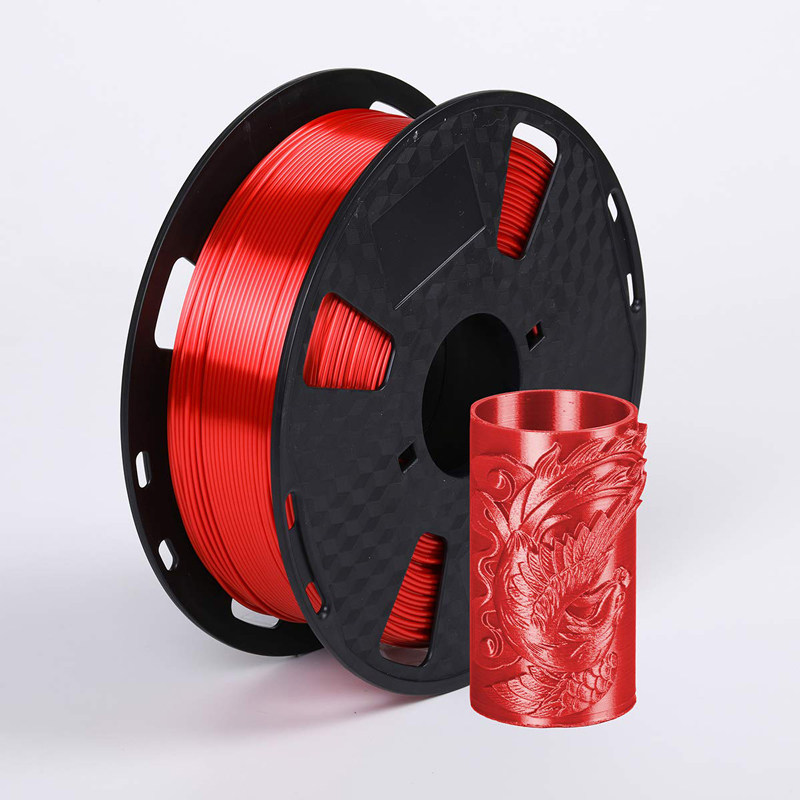 3d打印机耗材 丝绸pla 1.75mm 1kg 红色 仿金属高光泽线材图片