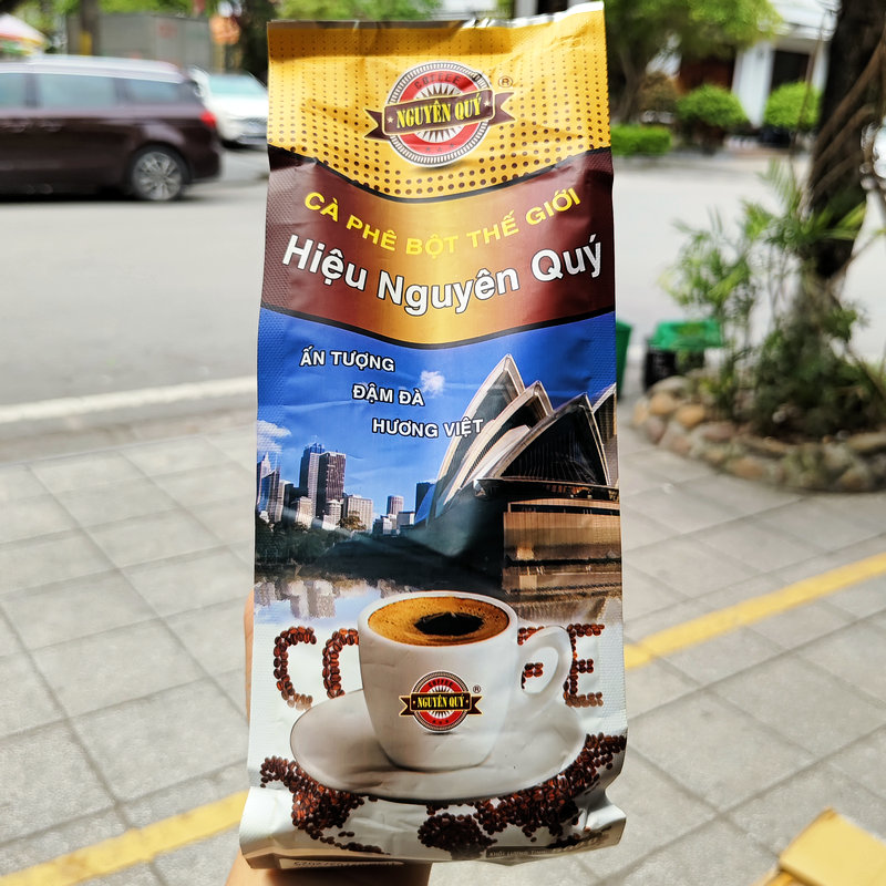 越南原装代购Hien Nguyen Quy咖啡粉500g法式滴漏研磨手冲黑咖啡