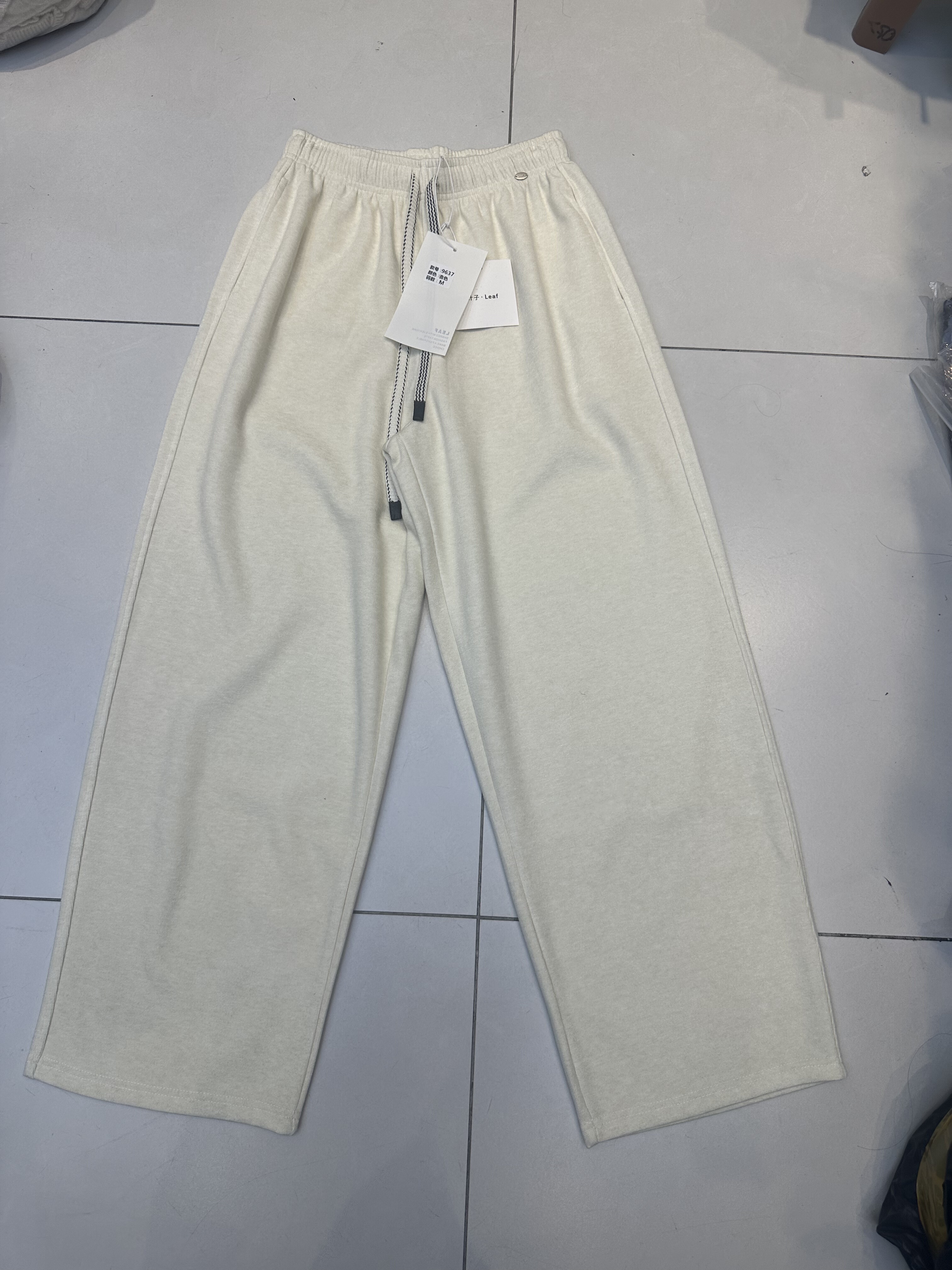 叶子Leaf9637正品羊绒小弯刀直筒裤女2025秋装新舒适通勤洋气百搭