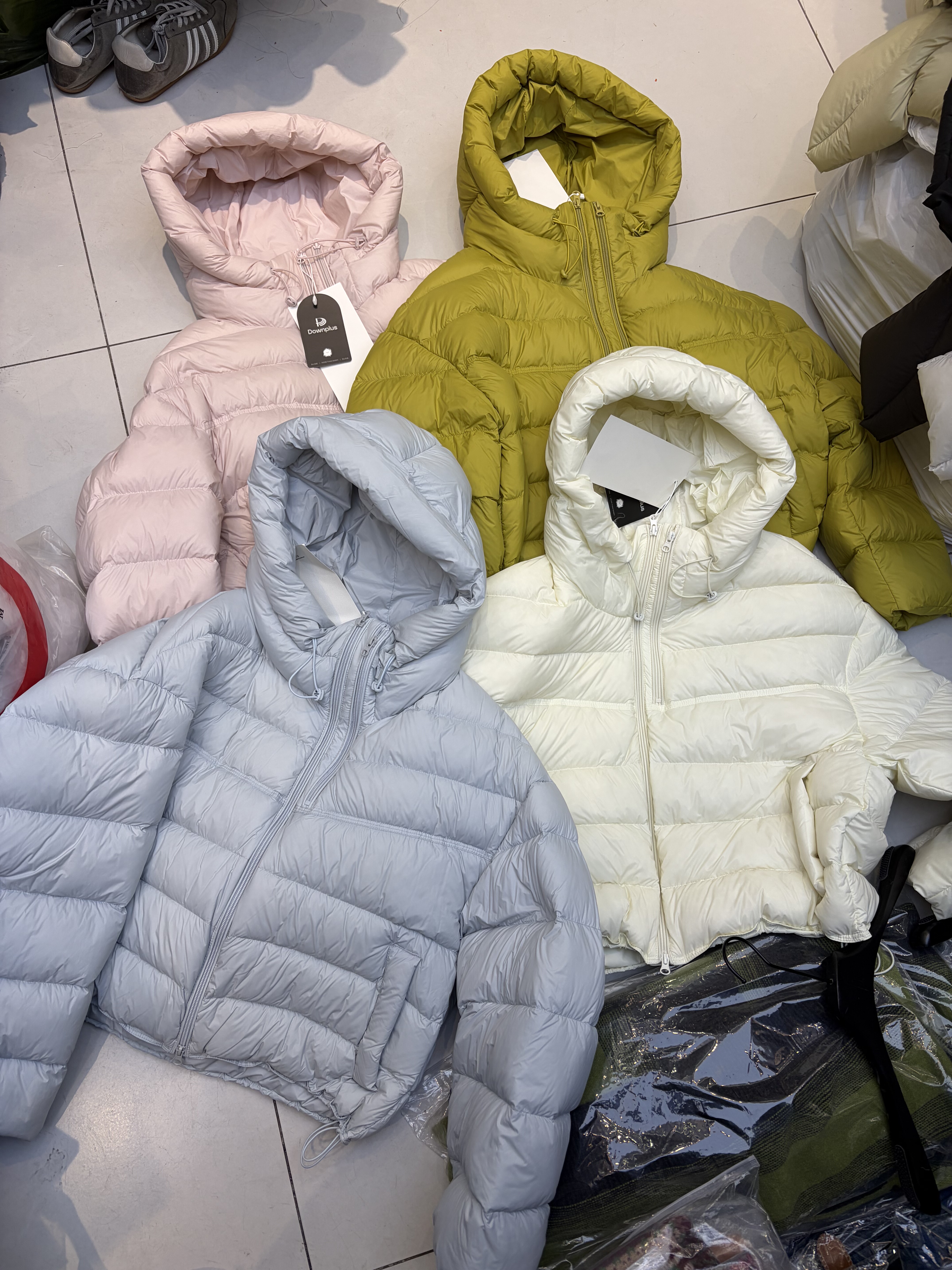 双拉链90优质白鸭绒短款连帽面包服羽绒服女排骨保暖泡芙外套冬季