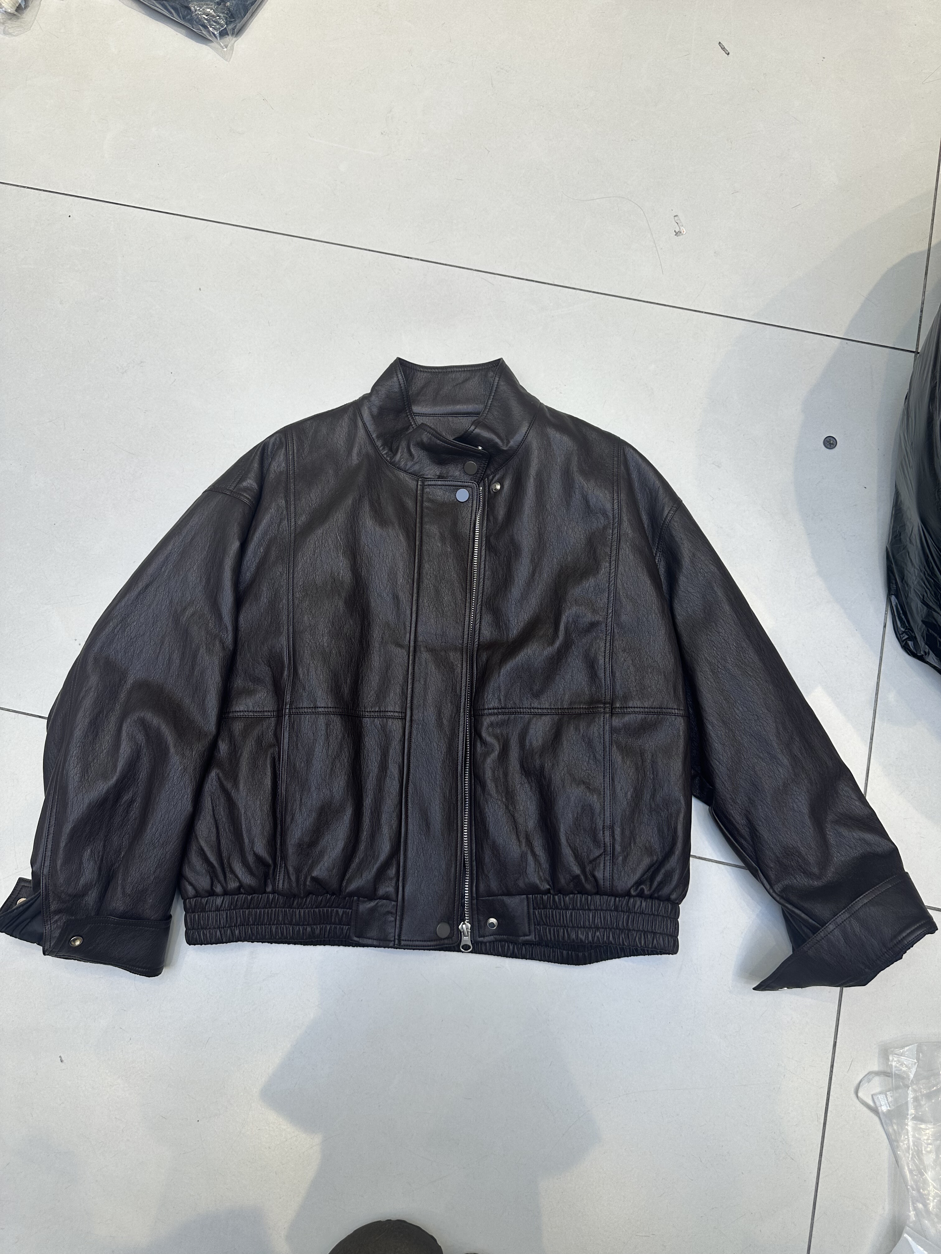 XHM7752皮衣羽绒服女2025冬季新款短款内胆羽绒白鸭绒保暖pu夹克