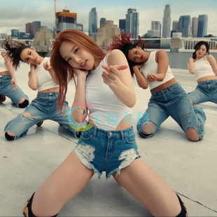 林娜琏同款ABCD女团打歌服爵士韩舞辣妹表演出服kpop连体衣舞台装