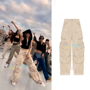 gidle女团宋雨琦freak打歌服爵士韩舞随舞路演舞台表演出服工装裤