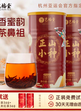 艺福堂茶叶正山小种250g*2特级武夷山原产浓香型罐装EFU12+