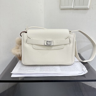 小d家新款锁扣翻盖荔枝纹韩版子母包复古休闲慵懒风软皮斜挎女包