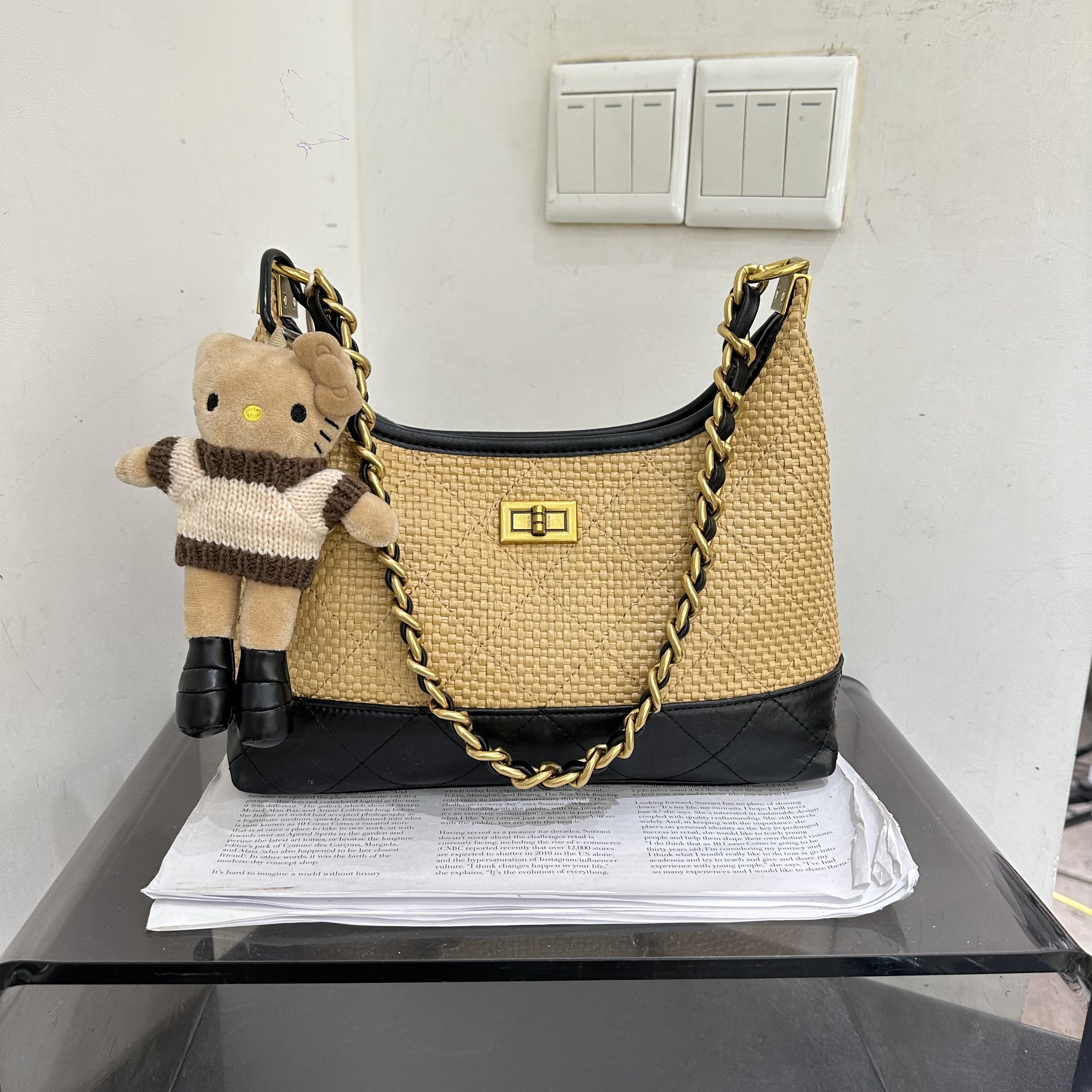 新款时尚编织单肩腋下包百搭通勤软皮斜挎包休闲女包简约纯色船包