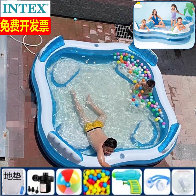 intex大号室内外充气游泳池球池