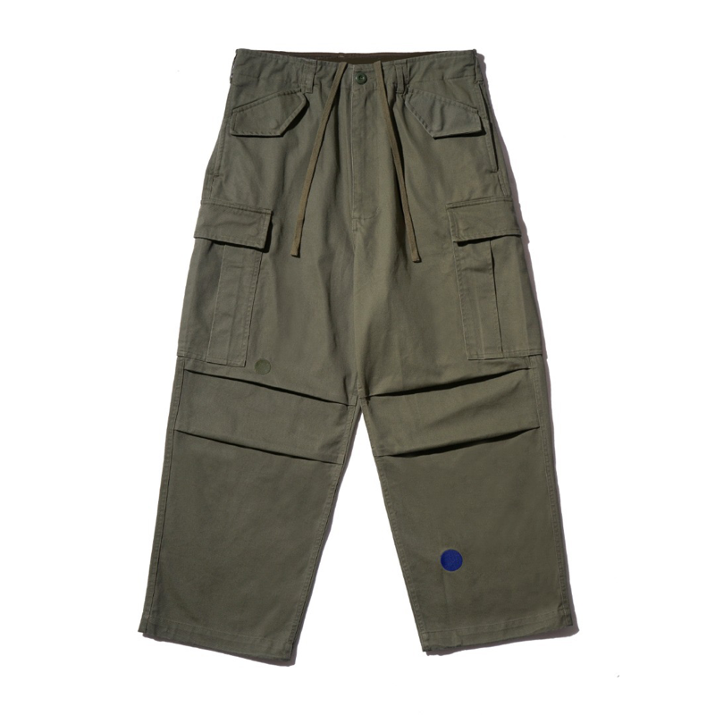 着而乐趣ANEW刺绣阔腿工装长裤