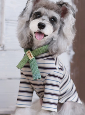 No.1104狗狗衣服春夏大弹力条纹打底衫约克夏