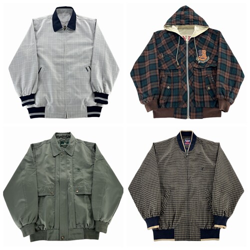 vintage古着棒球服复古阿美咔叽哈灵顿工装港风做旧秋冬外套V449