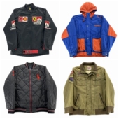 vintage古着外套美式 复古街头oldschool宽松日系做旧春秋夹克A126