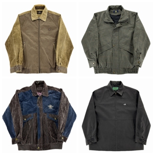 vintage古着棒球服复古哈灵顿工装阿美咔叽港风做旧秋冬外套V402