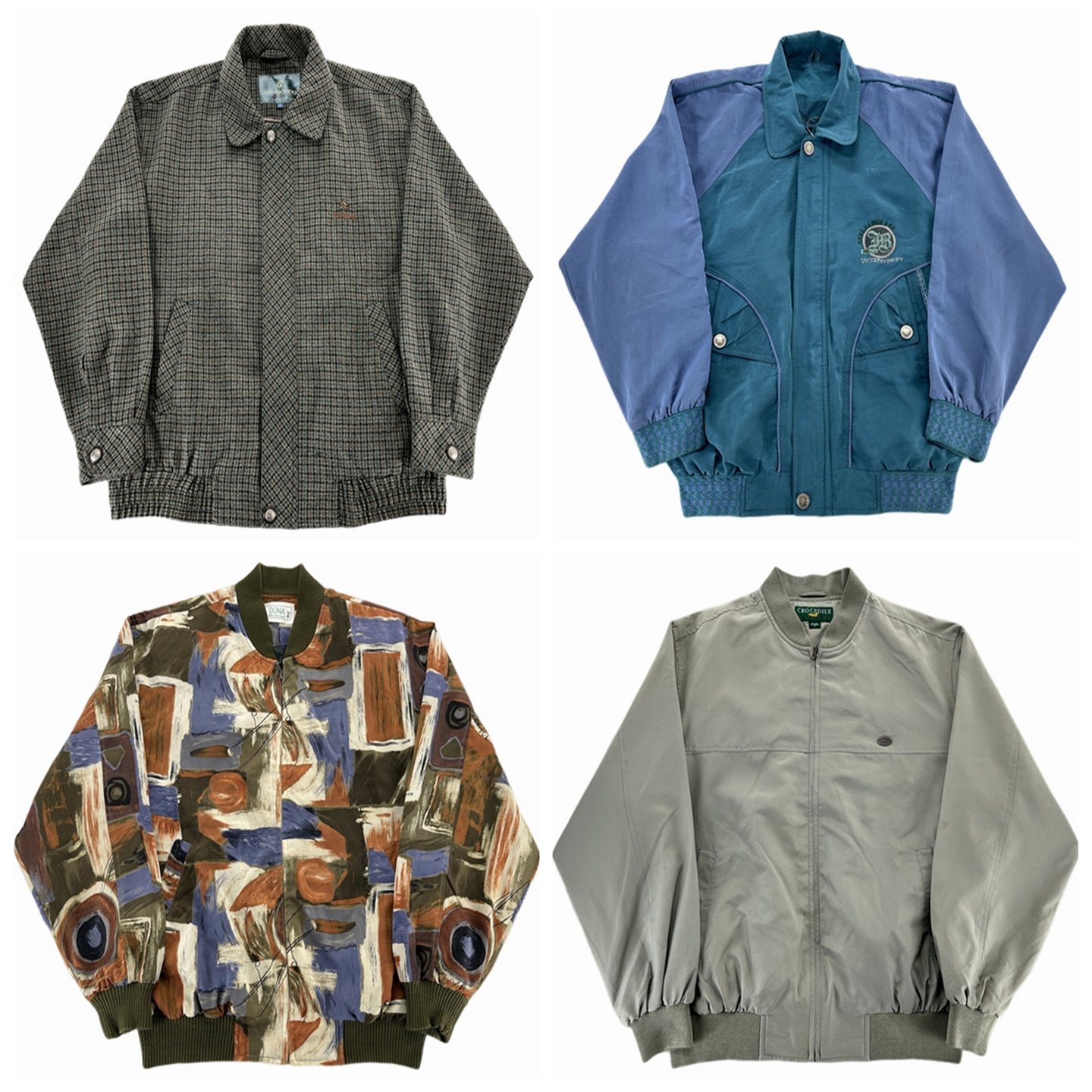 vintage古着棒球服复古哈灵顿工装阿美咔叽港风做旧秋冬外套V413