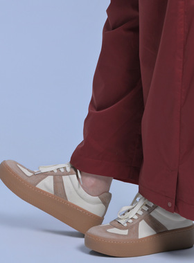 Mantova 曼托瓦春款新款水洗马皮系带百搭厚底鞋复古德训鞋女鞋