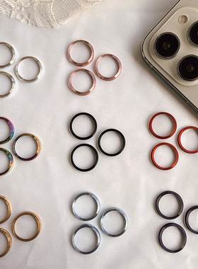 镂空金属cd纹适用苹果17promax镜头圈无镜片玻璃膜iPhone15/14/13pro/12mini手机后置摄像头保护圈铝合金贴11