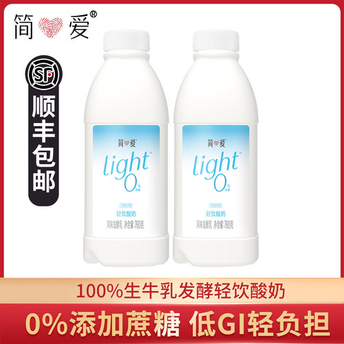 简爱light0蔗糖轻饮酸奶760g