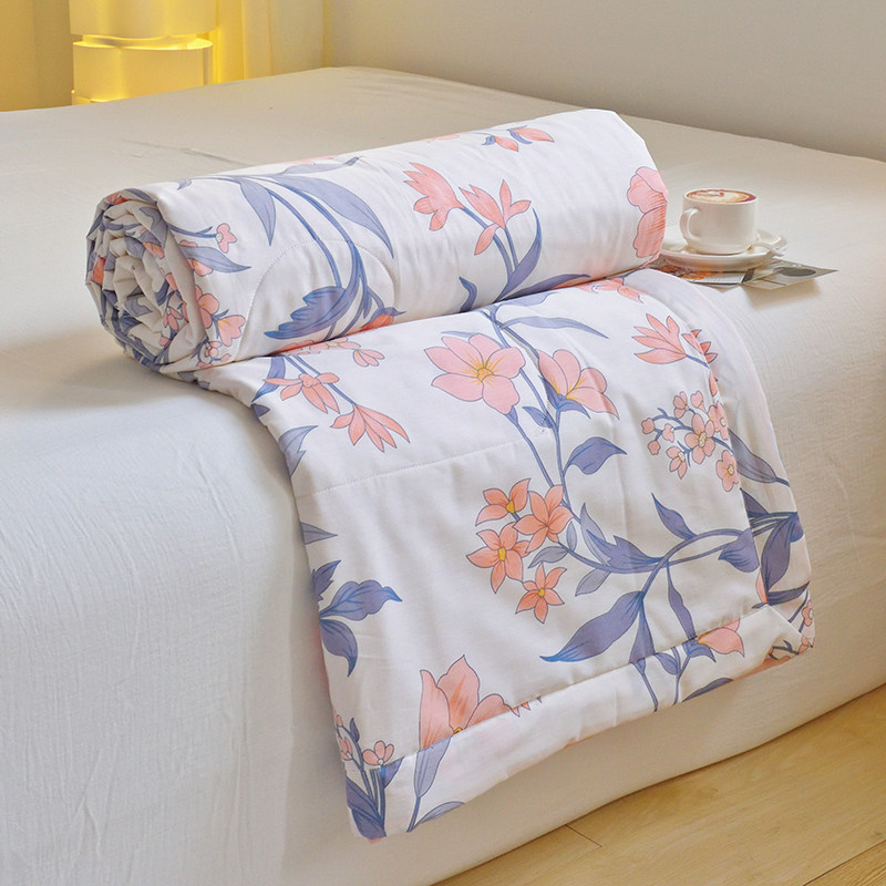 全棉小碎花夏被被子被芯2025新款空调被纯棉可机洗单人夏天薄被子