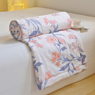 全棉小碎花夏被被子被芯2025新款空调被纯棉可机洗单人夏天薄被子