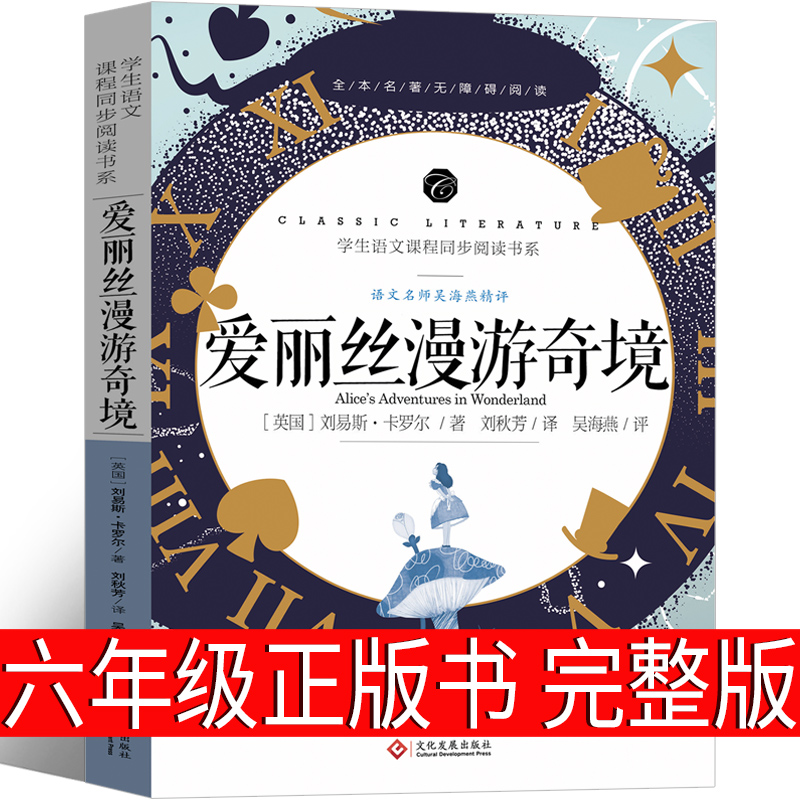 爱丽丝漫游奇境记正版书六年级下原版卡罗尔原著完整版 爱丽丝梦游仙境书教育小学生下册必读没有奇遇记长春人民文化发展出版社