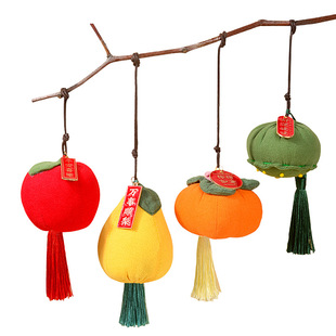 端午节香包国风艾草香包 福果香包礼品柿子香囊苹果汽车挂件香包