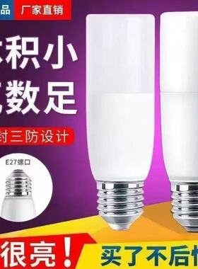 led吊灯水晶灯柱形灯节能护眼大螺口E27客厅卧室厨房220V白光照明