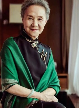 春秋新款墨绿色丝巾女气质真丝棉纯色百搭长款金银丝围巾复古披肩