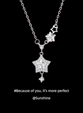 「星光灿烂」纯银s999星星项链女生轻奢小众高级感锁骨链生日礼物