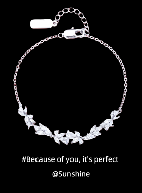 「紫藤花」纯银s999手链女轻奢小众精致七夕送女友闺蜜生日礼物