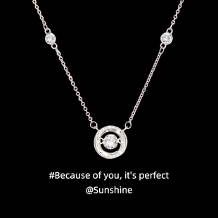 「三秒心动」纯银s999莫比乌斯环项链女款轻奢小众锁骨链生日礼物