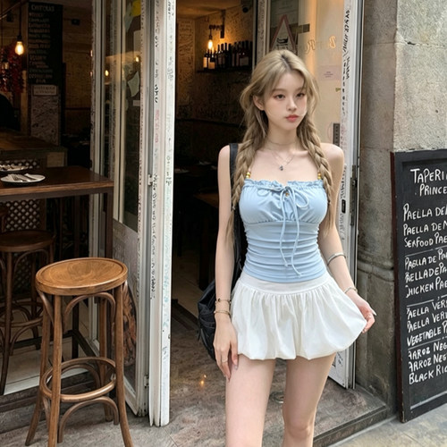 2026韩系蝴蝶结显瘦裙式泳衣女