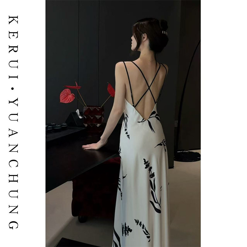 【竹间清影】法式复古长裙长袍高级感睡裙女收腰显瘦可外穿