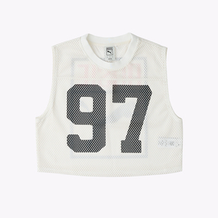 Puma/彪马 X ROSE Relaxed Mesh女透气运动休闲无袖T恤633804-77