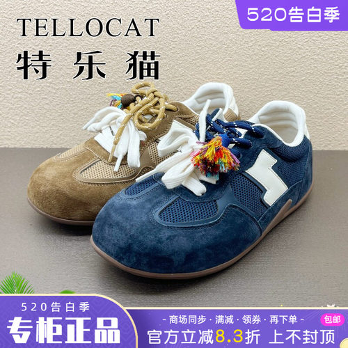 正品TELLOCAT特乐猫女鞋2025秋季透气舒适系带休闲鞋时尚个性