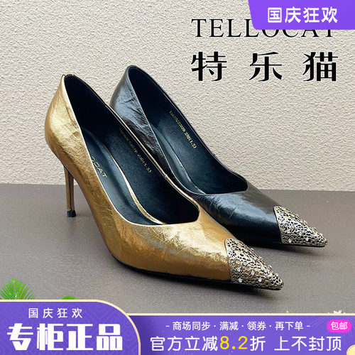 专柜正品特乐猫女鞋2026秋新款细跟高跟舒适尖头单鞋时尚舒适